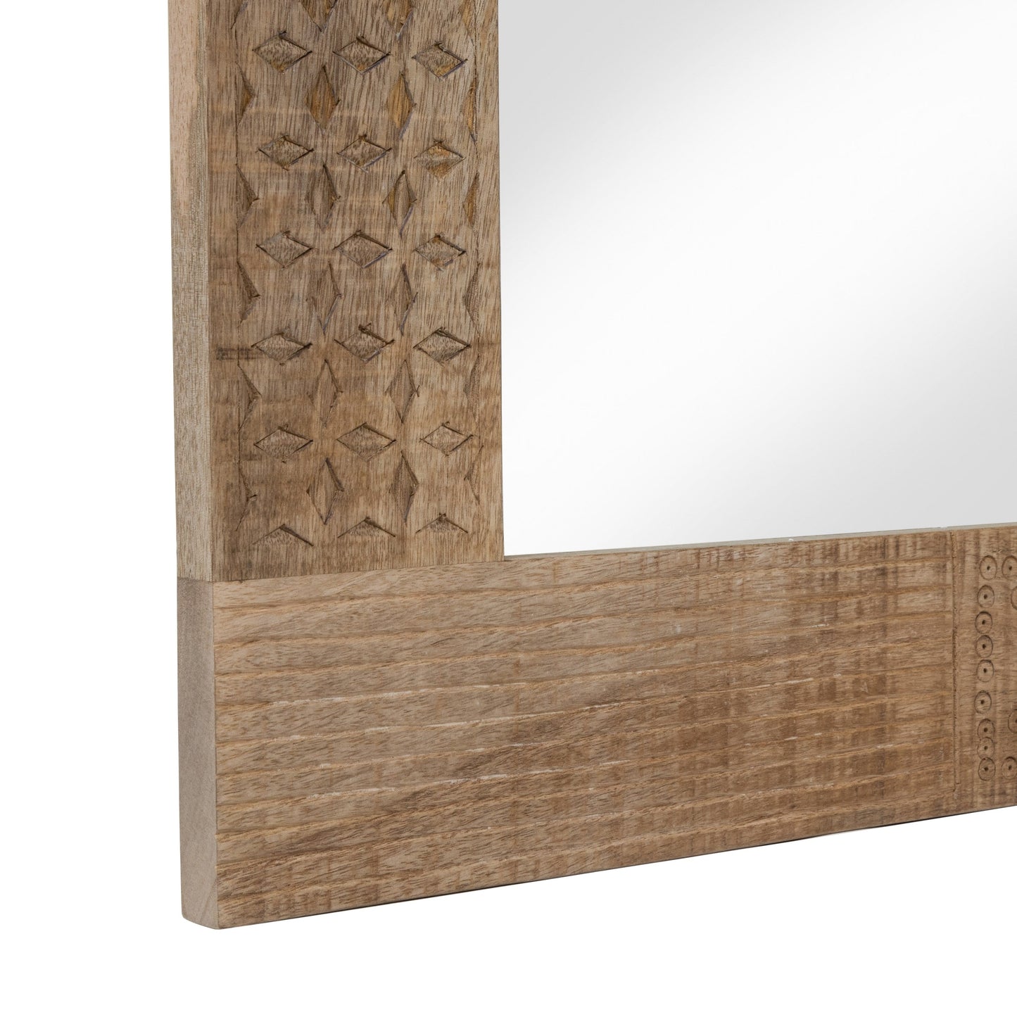 Carina Miroir mural en bois massif naturel rustique de Furniture of America
