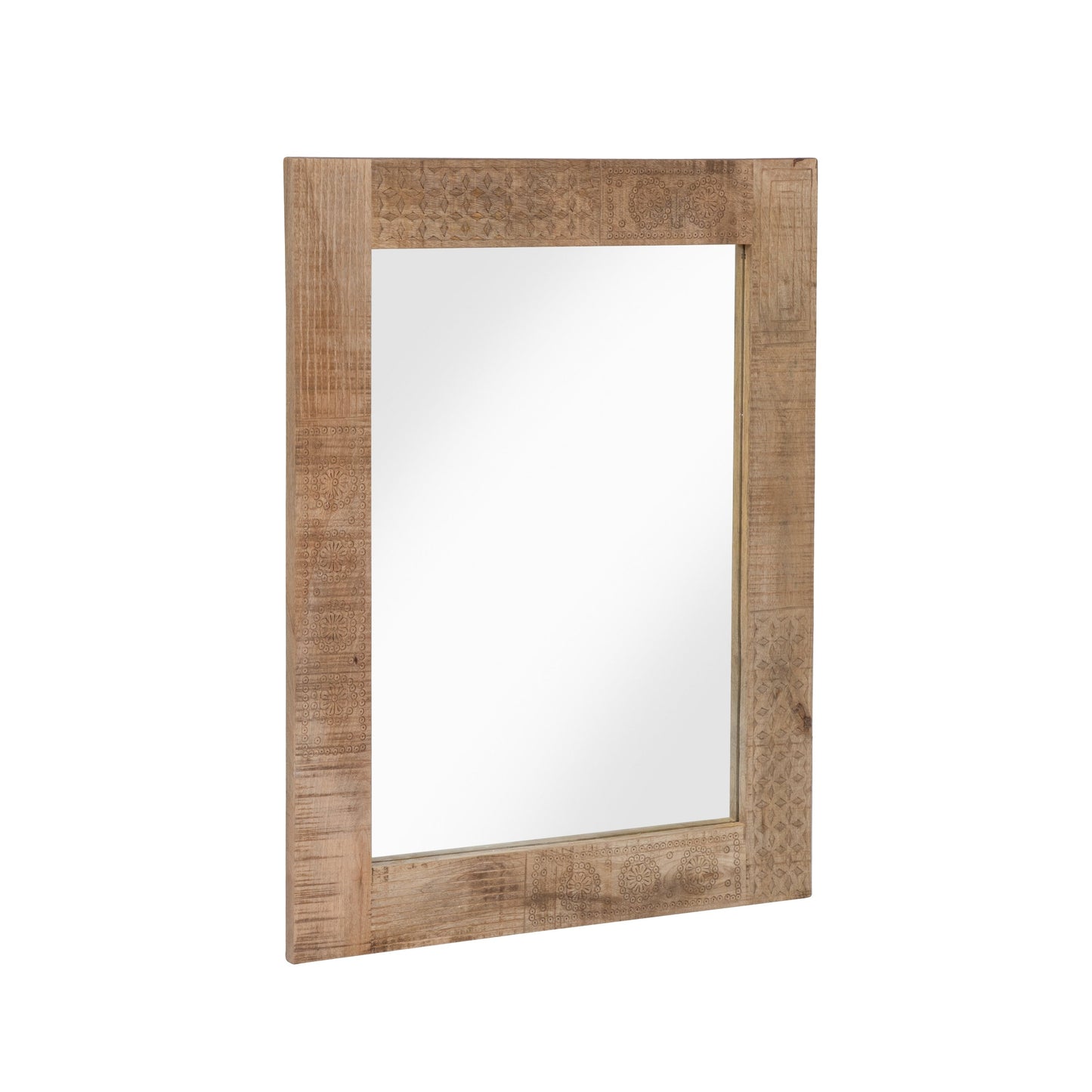 Carina Miroir mural en bois massif naturel rustique de Furniture of America