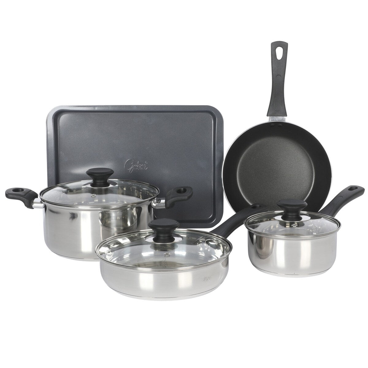 Ensemble de cuisine Gibson Home 74 pièces : ustensiles de cuisine, vaisselle, couverts, ustensiles et gadgets, rangement et verrerie.