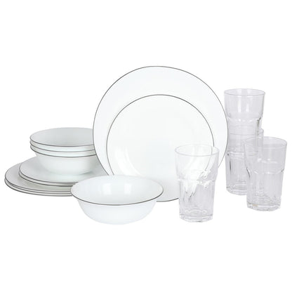 Ensemble de cuisine Gibson Home 74 pièces : ustensiles de cuisine, vaisselle, couverts, ustensiles et gadgets, rangement et verrerie.