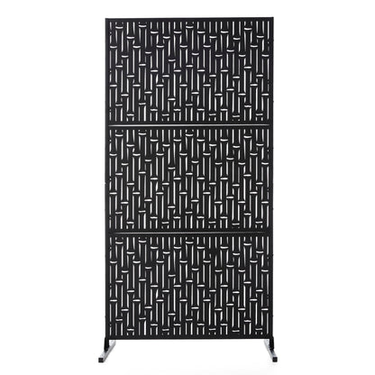 Glitzhome Écran de séparation de pièce, pare-vue à 3 panneaux, motif floral galvanisé, 1,8 m (6 pieds)