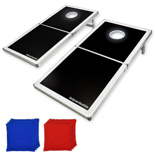 Jeu de Cornhole avec lumières LED de taille réglementaire de GoSports