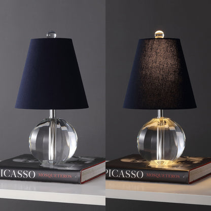 Lampe de table LED Goddard à boule de cristal/métal de 16 pouces, par JONATHAN Y