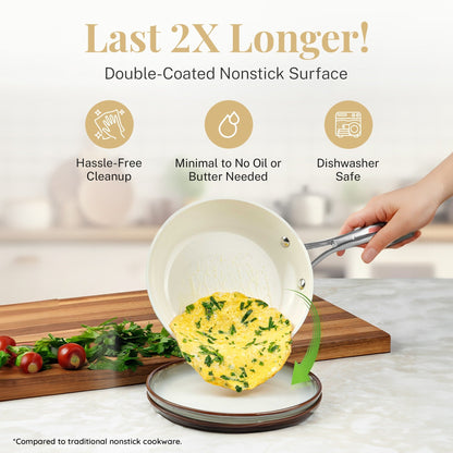 Ensemble de casseroles et poêles antiadhésives Gotham Steel Naturals 20 pièces avec ustensiles de cuisson et de pâtisserie