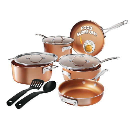 Ensemble de casseroles et poêles antiadhésives Gotham Steel 10 pièces, cuivre