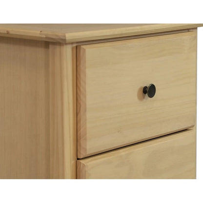 Table de chevet Shaker en bois massif à 2 tiroirs de Grain Wood Furniture