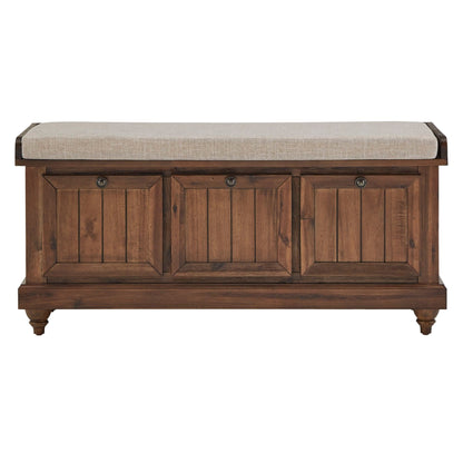 Banc de rangement Granger avec coussin de siège en lin par iNSPIRE Q Classic