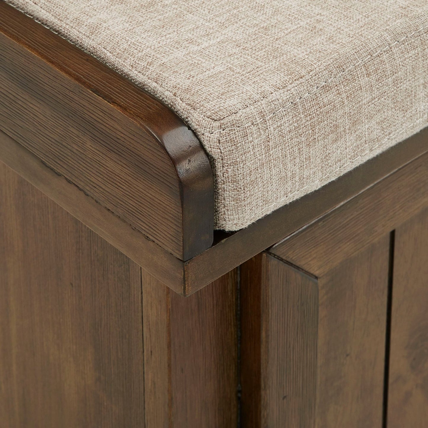 Banc de rangement Granger avec coussin de siège en lin par iNSPIRE Q Classic