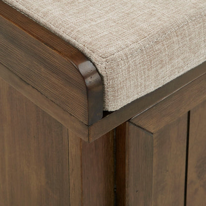Banc de rangement Granger avec coussin de siège en lin par iNSPIRE Q Classic