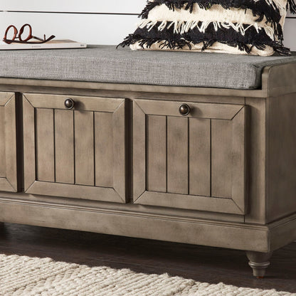 Banc de rangement Granger avec coussin de siège en lin par iNSPIRE Q Classic
