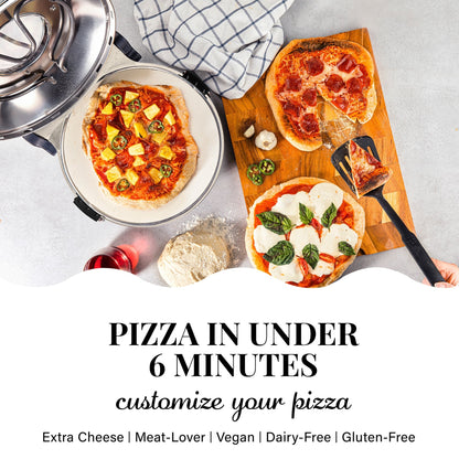 Four à pizza électrique Granitestone Piezano pour intérieur/extérieur avec pierre en céramique