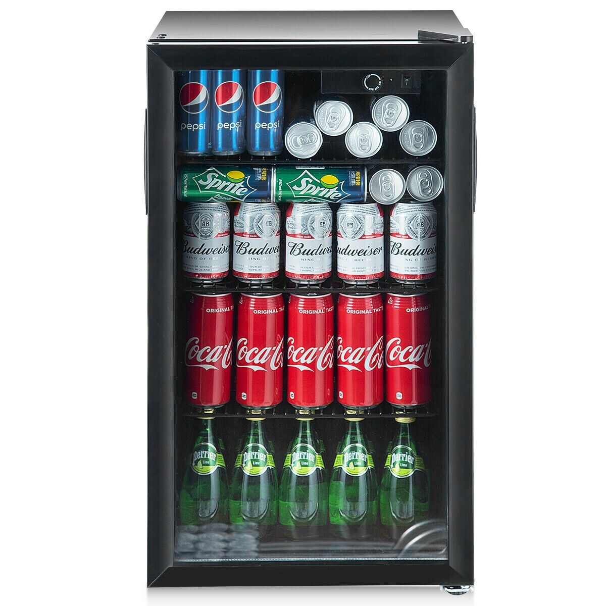 Réfrigérateur à boissons Gymax pour 120 canettes, mini-réfrigérateur pour bière, vin, soda et autres boissons