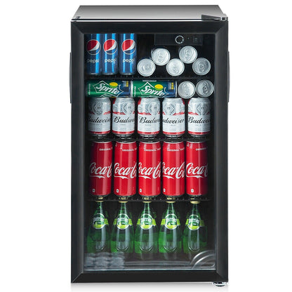 Réfrigérateur à boissons Gymax pour 120 canettes, mini-réfrigérateur pour bière, vin, soda et autres boissons