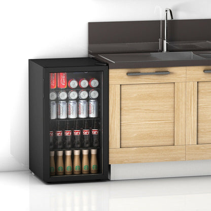 Réfrigérateur à boissons Gymax pour 120 canettes, mini-réfrigérateur pour bière, vin, soda et autres boissons