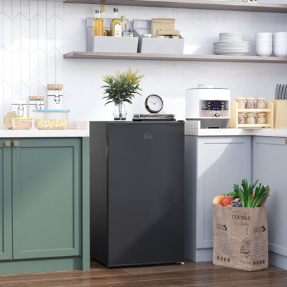 Mini réfrigérateur HOMCOM 3.2 Cu.Ft avec congélateur, réfrigérateur compact à porte simple avec thermostat réglable pour chambre à coucher