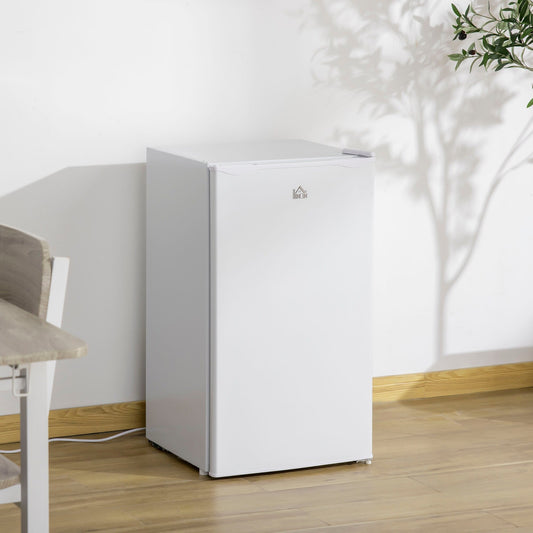 Mini réfrigérateur HOMCOM 3.2 Cu.Ft avec congélateur, réfrigérateur compact à porte simple avec thermostat réglable pour chambre à coucher