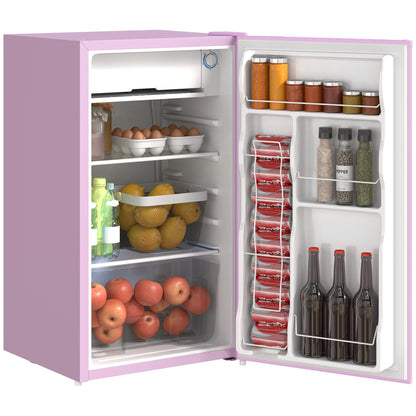 Mini réfrigérateur HOMCOM 3.2 Cu.Ft avec congélateur, réfrigérateur compact à porte simple avec thermostat réglable pour chambre à coucher