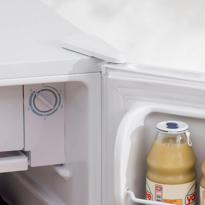 Mini réfrigérateur HOMCOM 3.2 Cu.Ft avec congélateur, réfrigérateur compact à porte simple avec thermostat réglable pour chambre à coucher