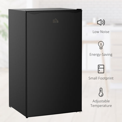 Mini réfrigérateur HOMCOM 3.2 Cu.Ft avec congélateur, réfrigérateur compact à porte simple avec thermostat réglable pour chambre à coucher