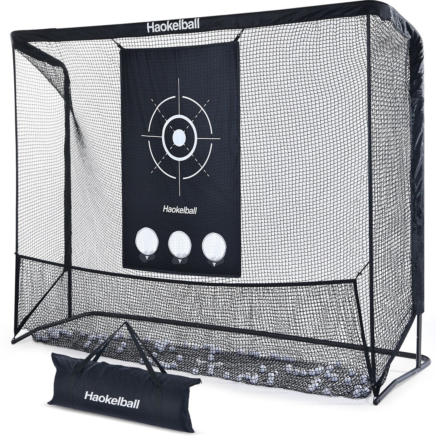 Haokelball Réseau de golf 10x7.5ft, filet d'entraînement de golf avec tissu de cible, filet de frappe de golf robuste