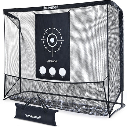 Haokelball Réseau de golf 10x7.5ft, filet d'entraînement de golf avec tissu de cible, filet de frappe de golf robuste