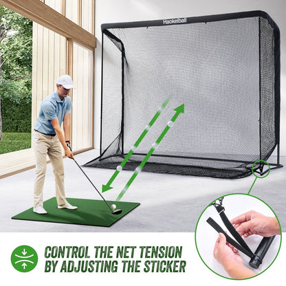 Haokelball Réseau de golf 10x7.5ft, filet d'entraînement de golf avec tissu de cible, filet de frappe de golf robuste