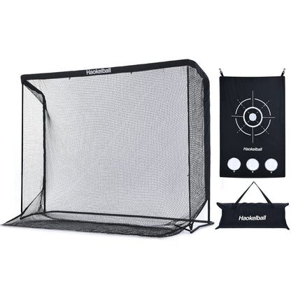 Haokelball Réseau de golf 10x7.5ft, filet d'entraînement de golf avec tissu de cible, filet de frappe de golf robuste