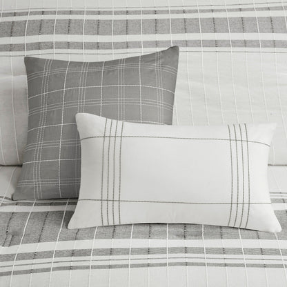 Ensemble de couette surdimensionnée en coton jacquard à 6 pièces Harbor House Morgan