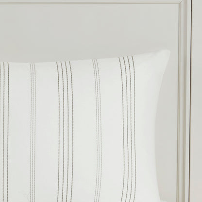 Ensemble de couette surdimensionnée en coton jacquard à 6 pièces Harbor House Morgan
