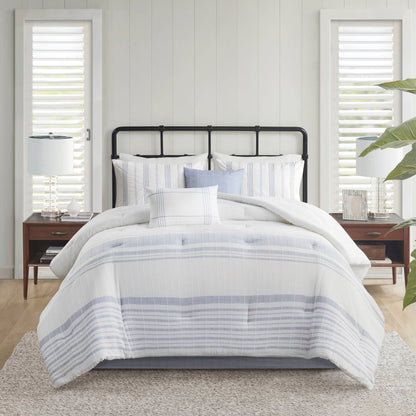 Ensemble de couette surdimensionnée en coton jacquard à 6 pièces Harbor House Morgan