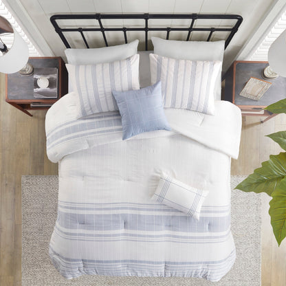 Ensemble de couette surdimensionnée en coton jacquard à 6 pièces Harbor House Morgan
