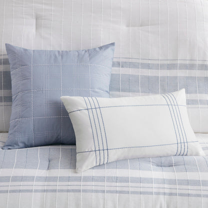 Ensemble de couette surdimensionnée en coton jacquard à 6 pièces Harbor House Morgan