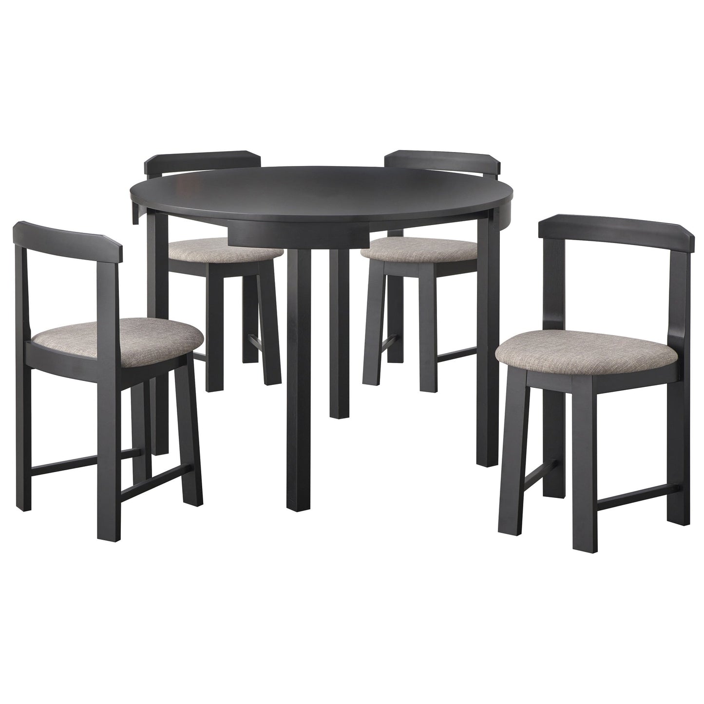 Ensemble de salle à manger rond compact 5 pièces Harrisburg Tobey