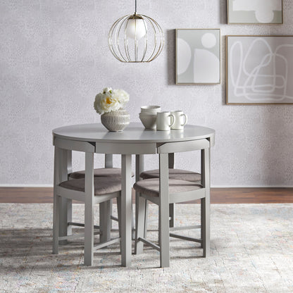 Ensemble de salle à manger rond compact 5 pièces Harrisburg Tobey