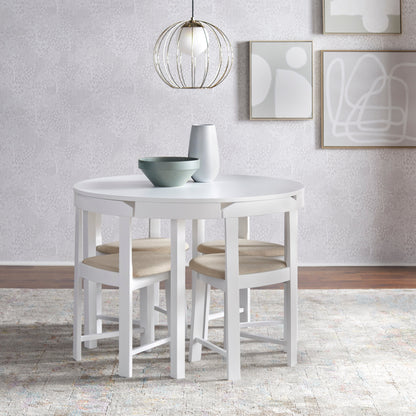 Ensemble de salle à manger rond compact 5 pièces Harrisburg Tobey
