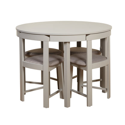Ensemble de salle à manger rond compact 5 pièces Harrisburg Tobey