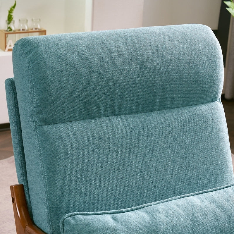 Fauteuil de loisirs à dossier haut avec accoudoirs en bois massif, fauteuil d'appoint.