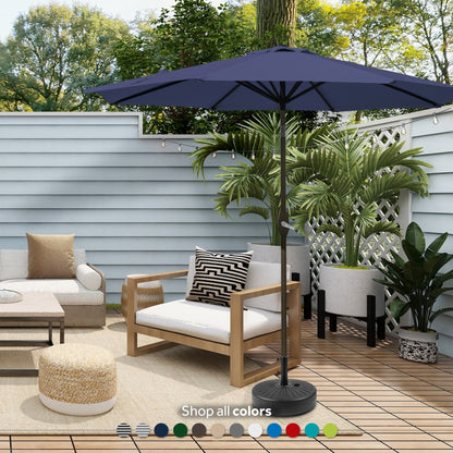 Parasol de terrasse Holme de 2,7 mètres et son support de pied