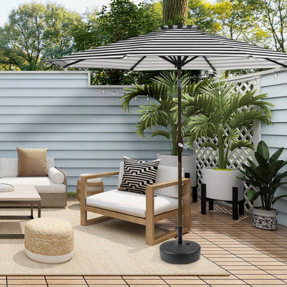 Parasol de terrasse Holme de 2,7 mètres et son support de pied