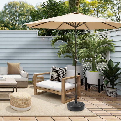 Parasol de terrasse Holme de 2,7 mètres et son support de pied