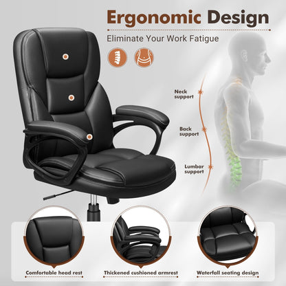 Chaise de bureau Homall, dossier haut, ergonomique, pour ordinateur, pour cadres.