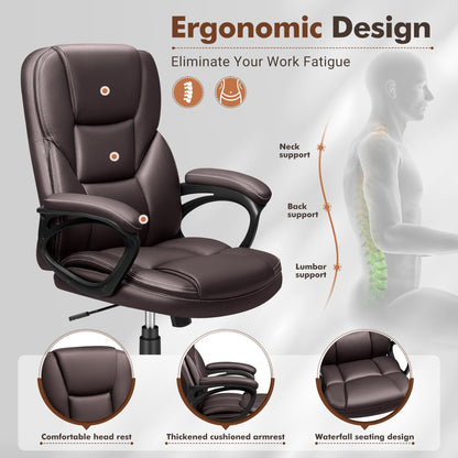 Chaise de bureau Homall, dossier haut, ergonomique, pour ordinateur, pour cadres.