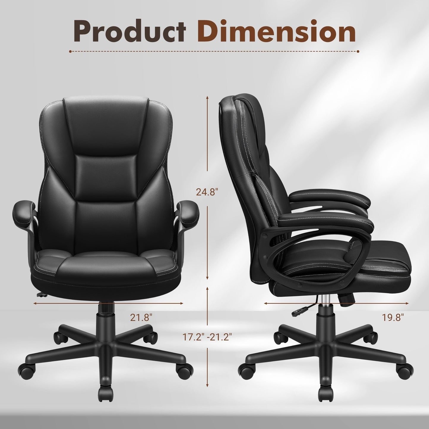 Chaise de bureau Homall, dossier haut, ergonomique, pour ordinateur, pour cadres.
