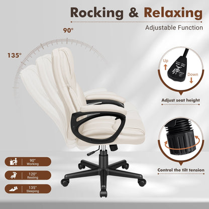 Chaise de bureau Homall, dossier haut, ergonomique, pour ordinateur, pour cadres.