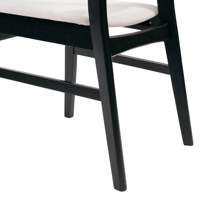 Chaise de salle à manger Abrielle en bois d'acacia rembourré, style moderne du milieu du siècle, par Christopher Knight Home (lot de 2)