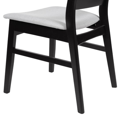 Chaise de salle à manger Abrielle en bois d'acacia rembourré, style moderne du milieu du siècle, par Christopher Knight Home (lot de 2)