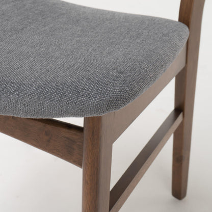 Chaise de salle à manger Abrielle en bois d'acacia rembourré, style moderne du milieu du siècle, par Christopher Knight Home (lot de 2)