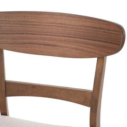 Chaise de salle à manger Abrielle en bois d'acacia rembourré, style moderne du milieu du siècle, par Christopher Knight Home (lot de 2)