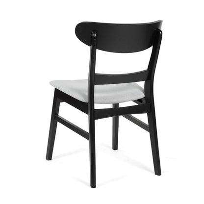 Chaise de salle à manger Abrielle en bois d'acacia rembourré, style moderne du milieu du siècle, par Christopher Knight Home (lot de 2)