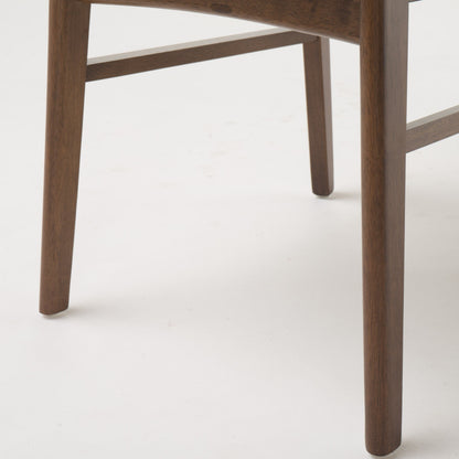 Chaise de salle à manger Abrielle en bois d'acacia rembourré, style moderne du milieu du siècle, par Christopher Knight Home (lot de 2)